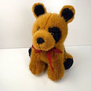 VTG1994 Dakin Gingham & Friends 10”‎ Plush Puppy Dog Bow # 05937